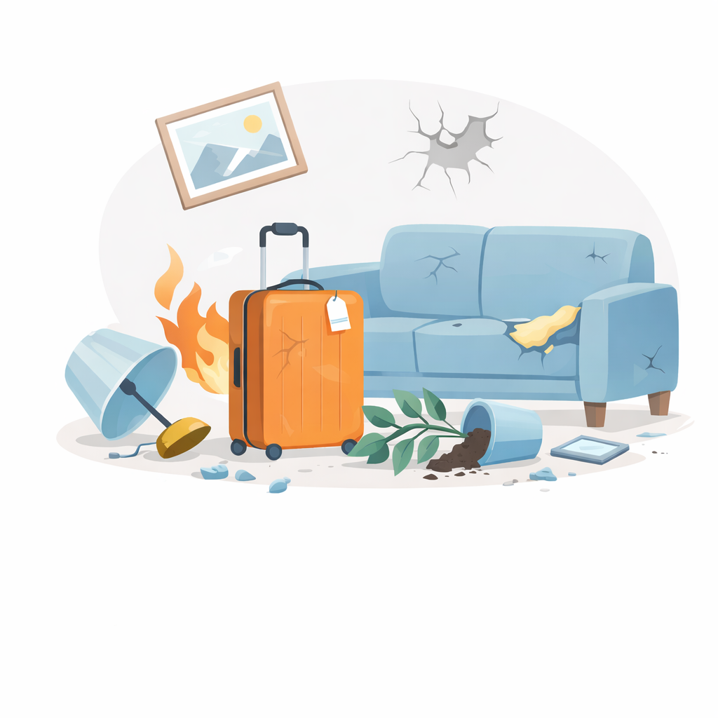 Dégâts voyageurs en location saisonnière Airbnb et Booking